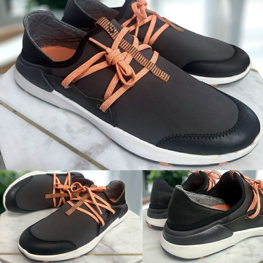 Olukai Miki Li Casual Sneakers Water Shoes Pavement Black 20366-PV40 Women's 11